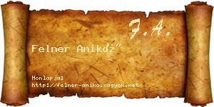 Felner Anikó névjegykártya